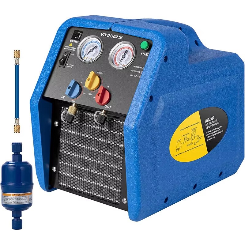 Coolant Flush Machine - Portable Refrigerant Recovery Machine with Engine