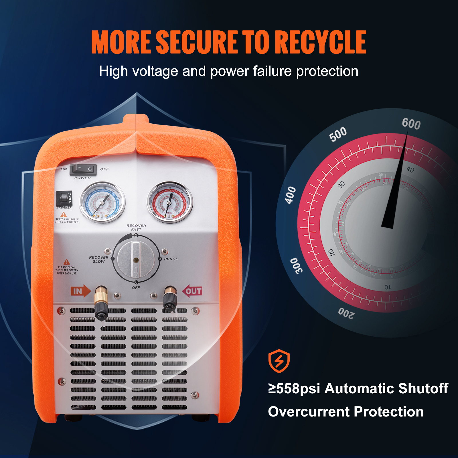 3/4 1HP Refrigerant Recovery M - Coolant Flush Machine ulasan dan harga