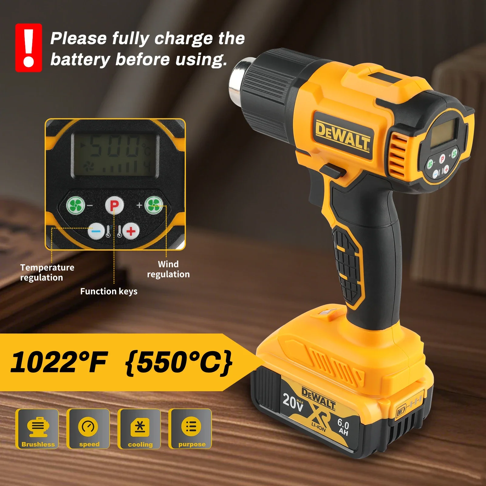 Dewalt DCE530 Cordless Heat Gu - Heat Gun Paint Strip ulasan dan harga