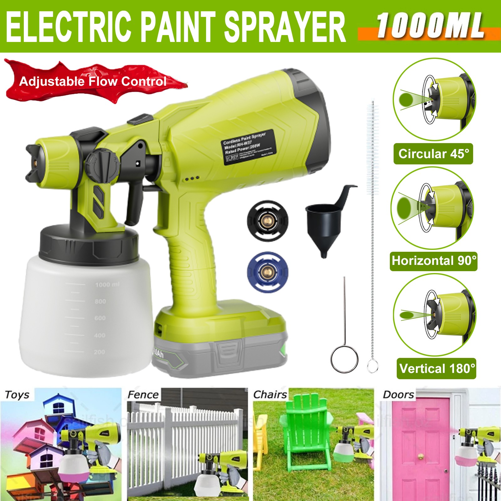 1000ML Cordless Electric Spray - Heat Gun Paint Strip ulasan dan harga